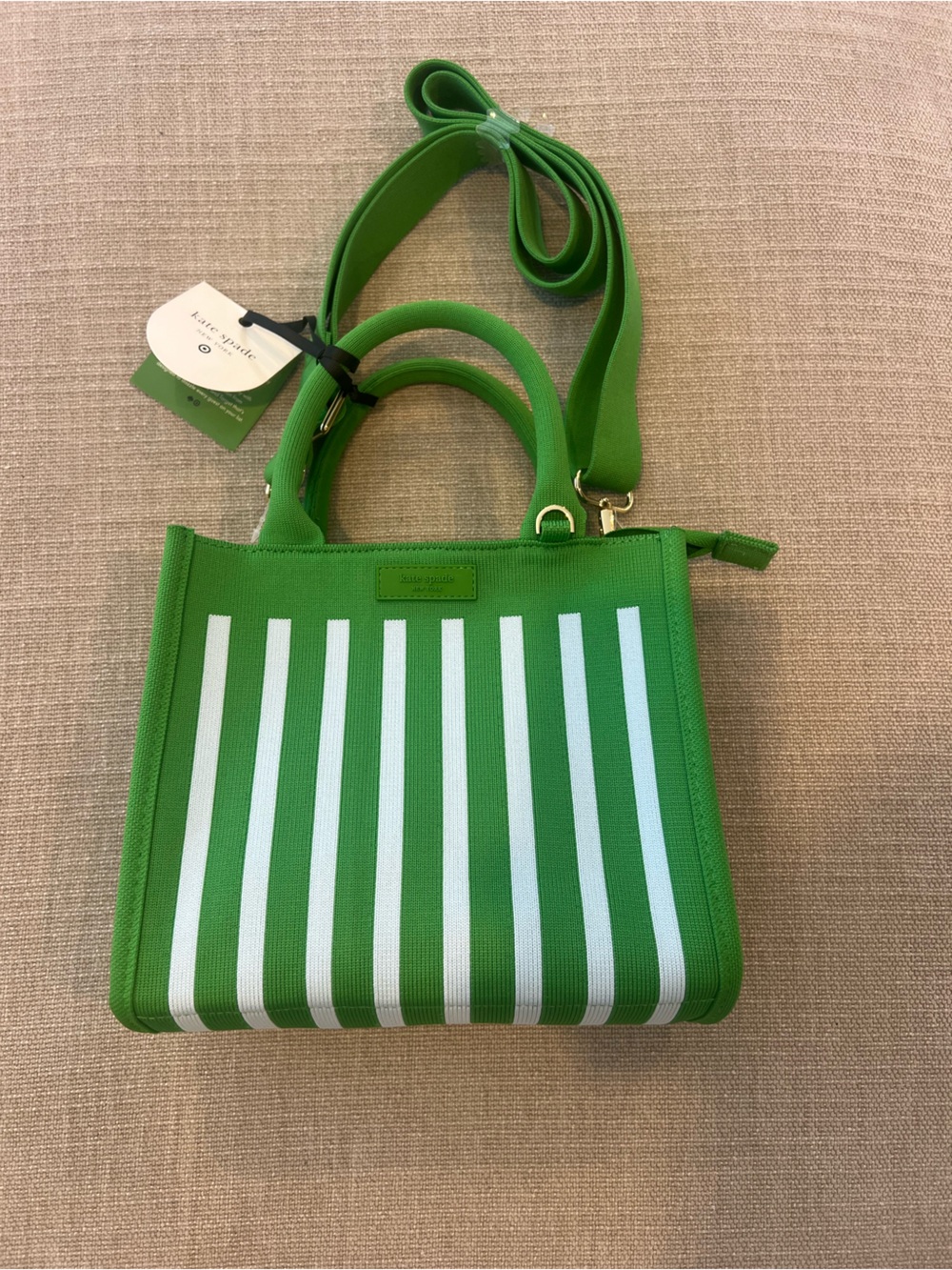 Kate Spade x target Green Stripe Mini Tote - Picture 3 of 15